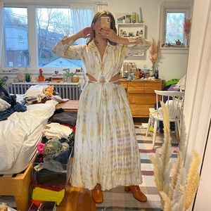 Young Fabulous and Broke Derby Tie Dye Cut Out Maxi Dress